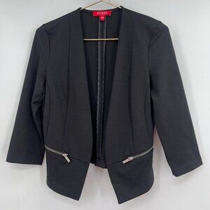 GUESS Women’s Black Open Front Blazer Jacket with Zipper Pockets - Size Small